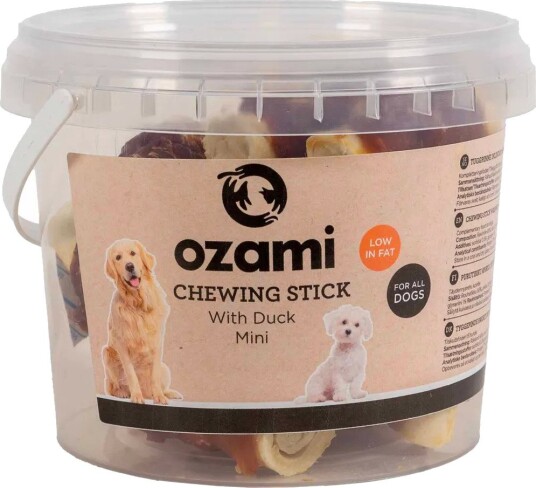 Ozami Tyggesticks 300 g - Bøtte for Hundemat Ozami Tyggesticks 300 g - Bøtte for Hundemat