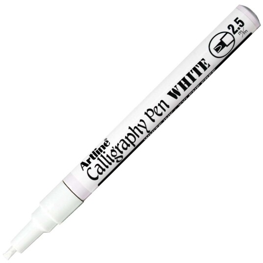 Artline Calligraphy Pen White 2.5 mm