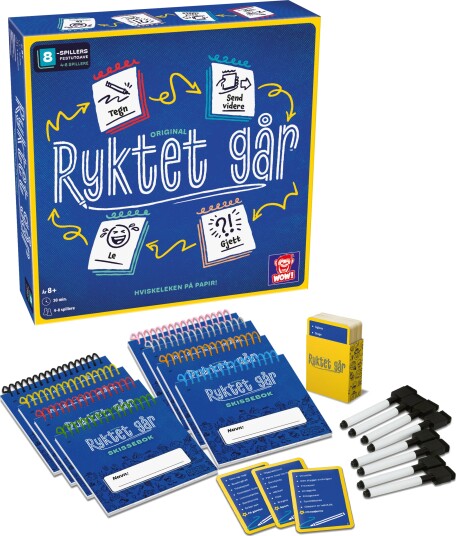 Ryktet Går Familiespill - Tegning og Gjetting for 4-8 Spillere