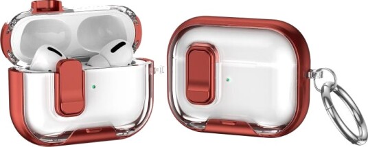 Beskyttelsesetui med stativ for AirPods Pro 2 Rød