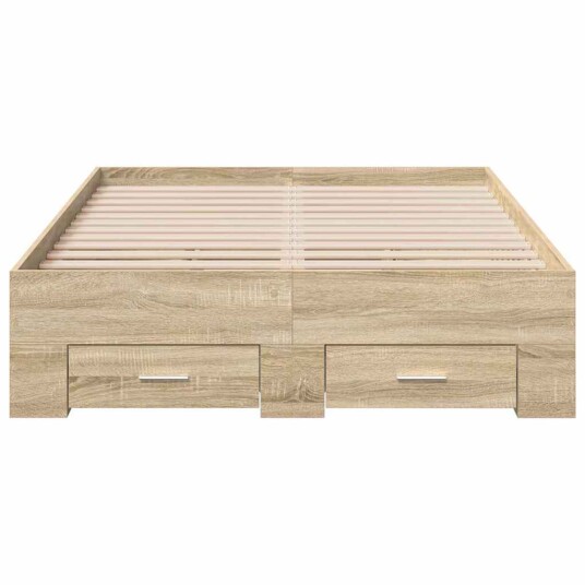 Seng med skuffer Sonoma Eik 120x190 cm Konstruert Tre