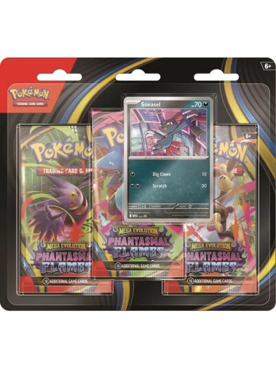 Pokémon TCG Phantasmal Flames 3 Booster Packs with Promo Card Mega Evolution