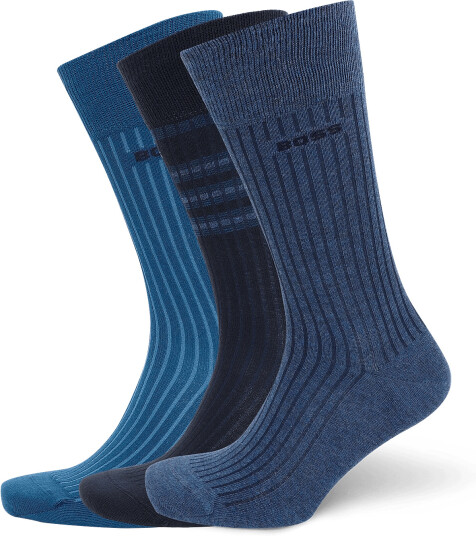 BOSS 3P Rs Rib Stripe Cc Blue 40 46