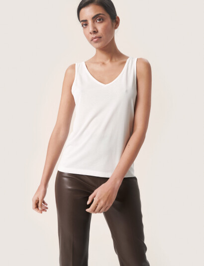 Soaked in Luxury Slcolumbine Tank Top - White - XXL