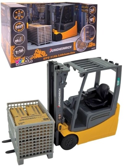 Jungheinrich Radiostyrt Gaffeltruck 2,4 Ghz Med Lastepaller
