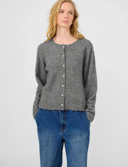 Karen By Simonsen Kbnoabelle Plain Cardigan - Grey - XXS