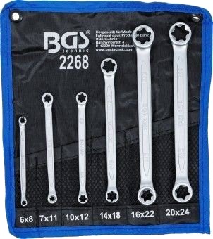 BGS 2268 Dobbelthodet ringnøkkelsett BGS 2268 Dobbelthodet ringnøkkelsett