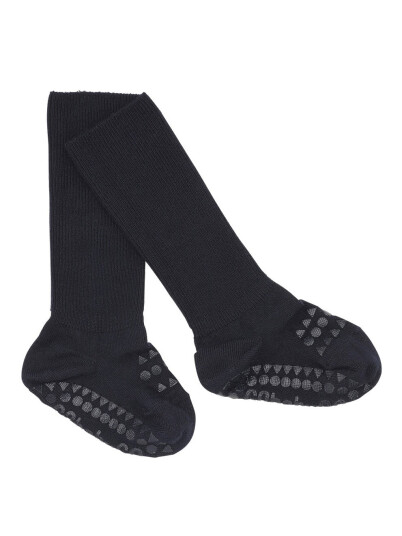 Gobabygo Dark Blue Non-Slip Strømper Bambus 23-26