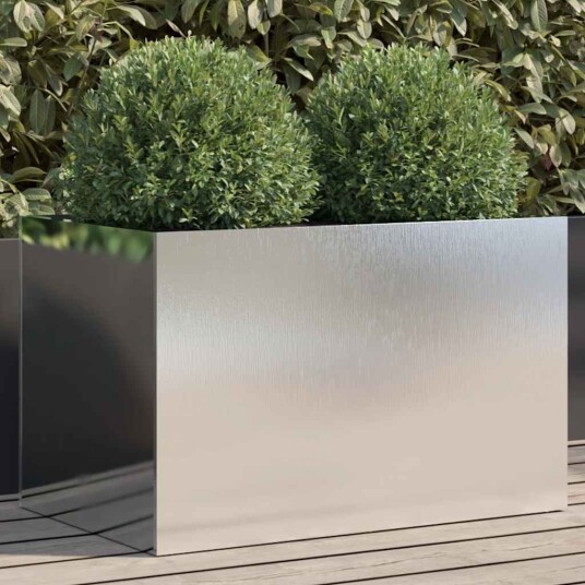 Plantekasse sølv 62x40x39 cm rustfritt stål