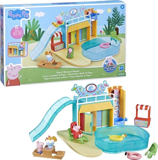 Peppa Gris Lekesett 15 Deler - Peppa's Vannpark