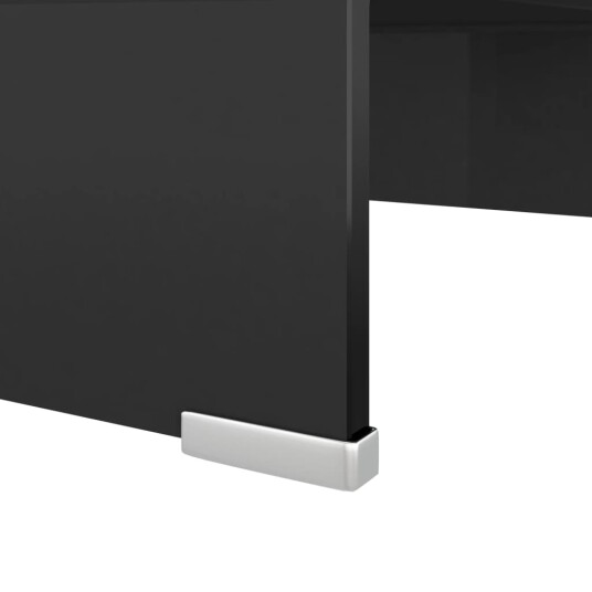 TV-benk glass 40x25x11 cm - sort