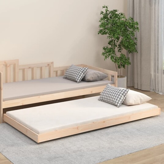 vidaXL Sengeramme 100x200 cm heltre furu 8720845640149