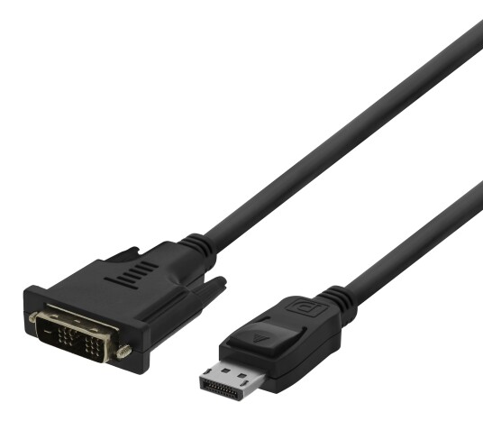Deltaco DisplayPort - DVI-D Single Link cable, 1080p 60Hz, 3m, black