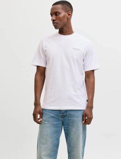 Jack & Jones Jprblajames Graphic Ss Tee Styd Ss26 White XL