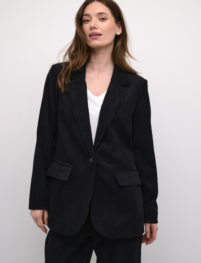 Cream Crcory Long Sleeve Blazer - Black - 36