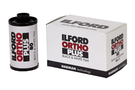 Ilford Ortho Plus 135-36 Sort/hvit orthochromatisk film 80 ISO Ilford Ortho Plus 135-36 Sort/hvit orthochromatisk film 80 ISO