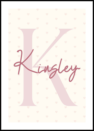 Personalized Initial Name Plakat Plakat / 21x30cm
