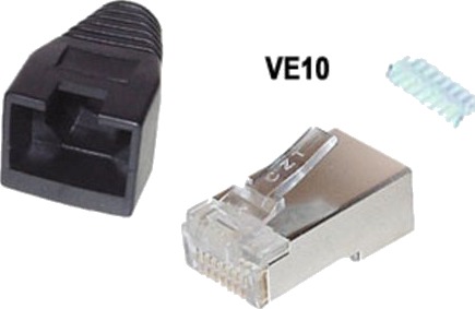 Shiverpeaks Bs72057 S 10 Rj 45 Sort Metallisk Cat5e/6 Gull 10 Stykker
