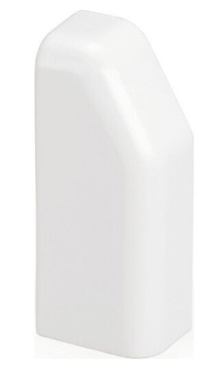 Endestykke SL 20/50 venstre hvit RAL9010