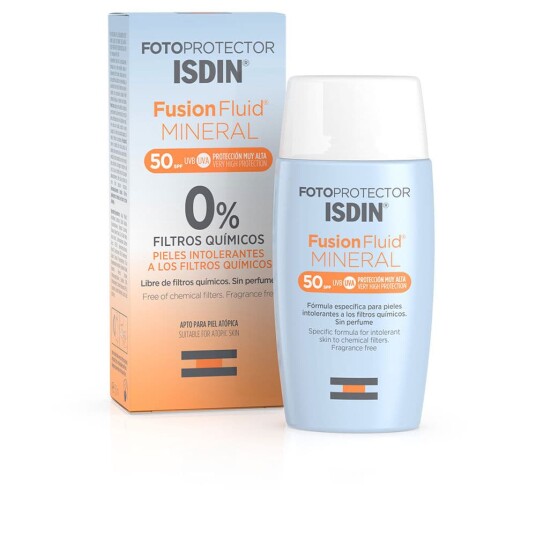 ISDIN FOTOPROTECTOR FUSION MINERAL FLUID 0% chemical filters SPF50+ 50 ml