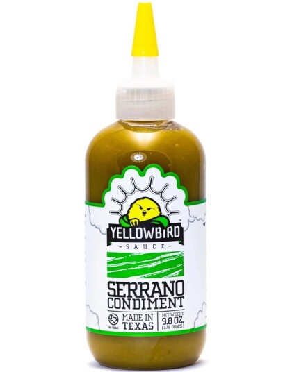 Yellowbird Serrano Pepper Condiment Sterk Serranosaus med Agurk og Gulrotbase 278 gram USA Import Yellowbird Serrano Pepper Condiment Sterk Serranosaus med Agurk og Gulrotbase 278 gram USA Import
