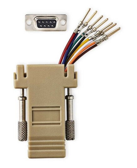 Nedis Serial adapter | Adapter | D-SUB 9-Pin Han | RJ45 Hun | Nikkel belagt | Elfenben | Boks