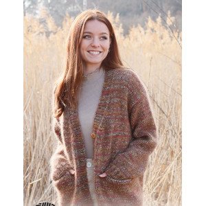 All about Autumn Cardigan by DROPS Design Cardigan Strikkeoppskrift  Small