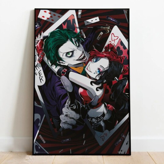 Harley Quinn & Joker Anime Plakat - 91,5 x 61 cm