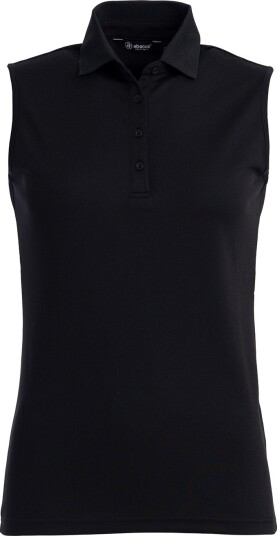 Abacus W Prestwick Recycled Sleeveless Svart Golf pologenser dame 600 Black X Large