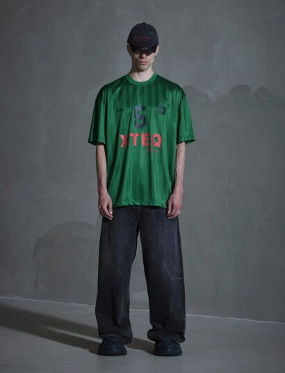 HAN Kjøbenhavn Printed Football Tee Green XXL