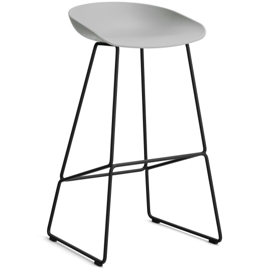 Hay AAS 38 2.0 Barstol 75 cm Rustfritt Stål Sort / Concrete Grey
