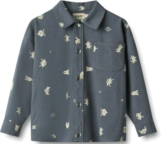 Wheat Overshirt L/S Marcel Blue 152