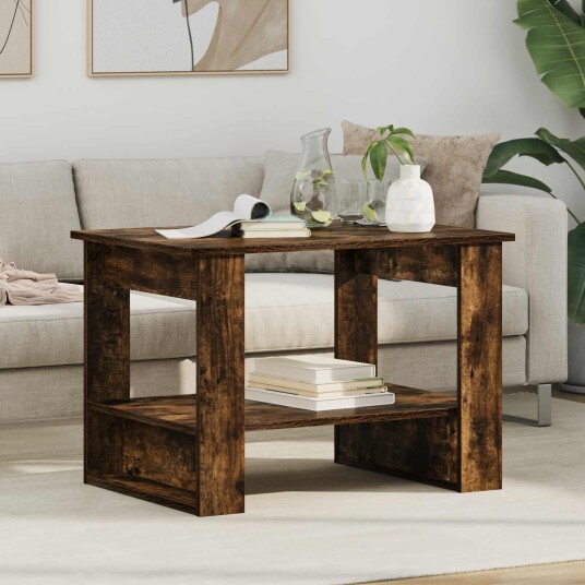 Kaffebord Røkt eik 72 x 50 x 50 cm Konstruert tre