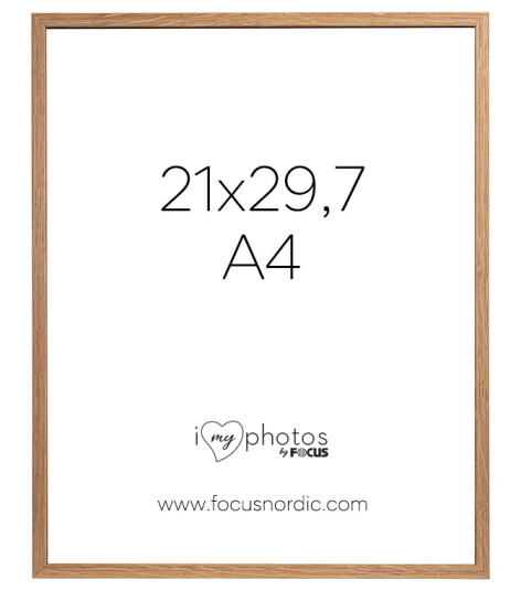 Rock Ramme 21x29,7 (A4) Eik Tynn ramme i tre med glass