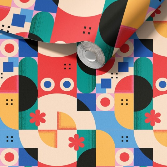 Namly Design Kontaktpapir Fargerik Geometrisk Design / Peel and Stick CPRYIY1VE