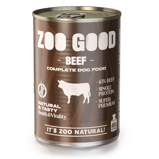 ZOO GOOD Hundefôr 400 g x 6 - Voksen Biff Våtfôr