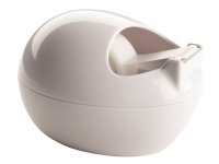 Scotch by Karim Rashid - Dispenser med kontortape - skrivebord - 19 mm x 7.5 m - hvit dispenser, usynlig