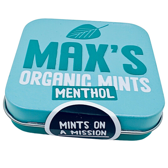 Økologiske myntepastiller MAX"S Mentholboks 35g Økologiske myntepastiller MAX"S Mentholboks 35g