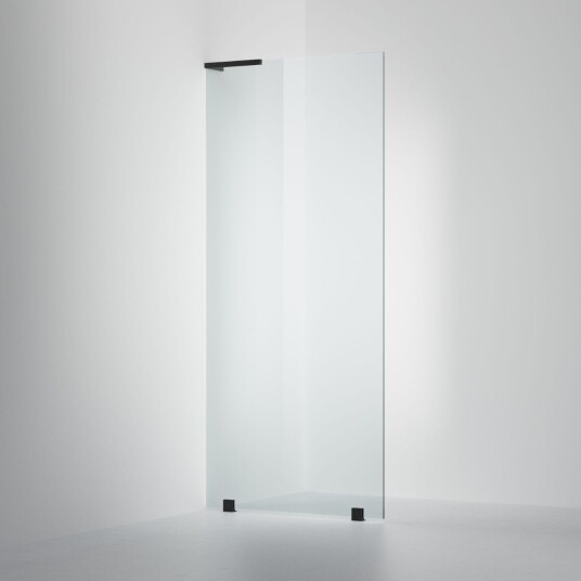 INR Iconic Nordic Rooms Dusjvegg ARC 20 Original Skjermvegg Standardmål Svart Matt / 90cm Venstre Timeless Klart Glass