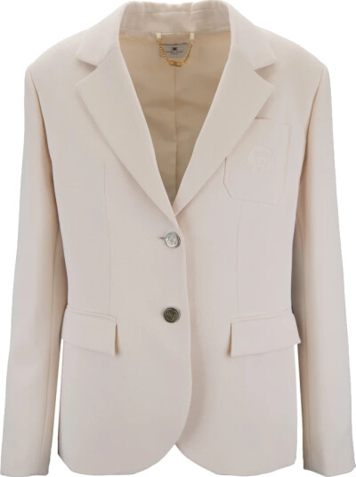 Elisabetta Franchi Dame Jakker Hvit L, Elisabetta Franchi Dame Jakker Hvit L,