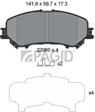 PAGID T2425N Bremseklosser