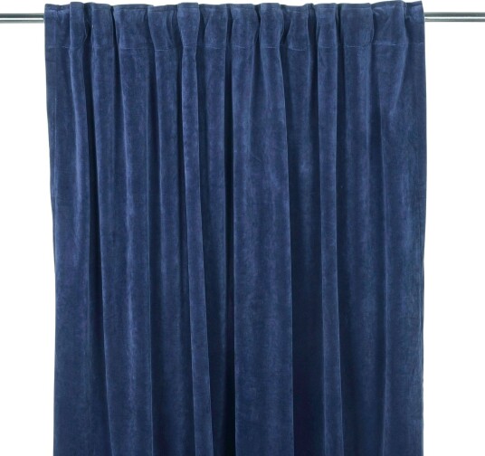 Sameta Fløyelsgardin Multibåndlengde 2 pk 240 cm Marineblå