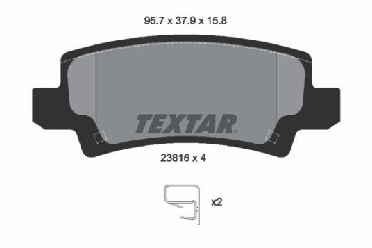 Bremseklosser TEXTAR 2381601