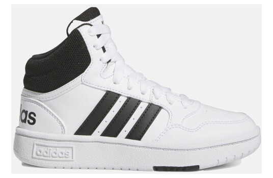 Adidas Hoops 3.0 Mid K Ftwwht/Cblack/Cblack 38 2/3 (Uk 5.5) Sneakers