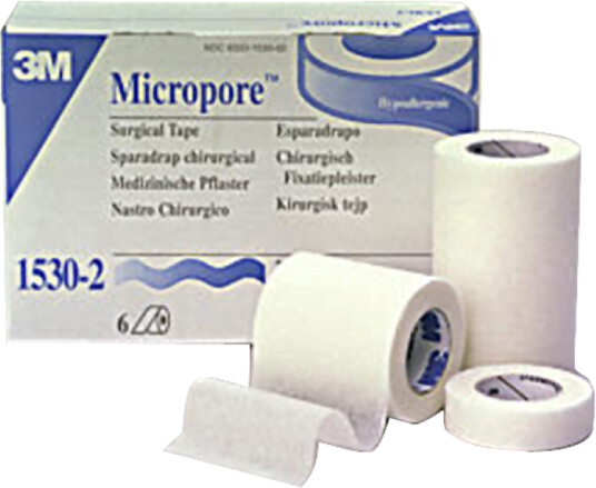 Medisinsk Tape 3m Micropore 2,5cmx9m U/dispenser 12stk