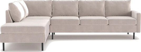 Peppe 4 seters Venstrevendt L formet Sjeselongsofa i Manchester   Beige