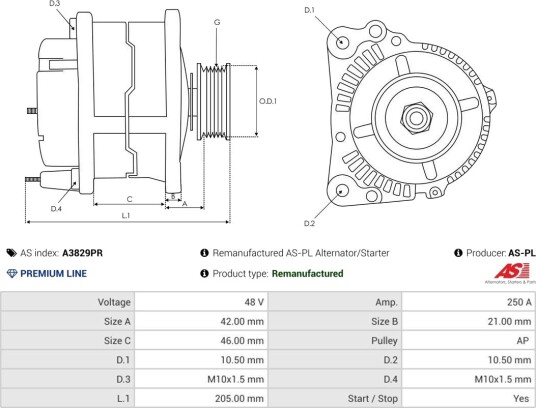 AS PL A3829PR Dynamo