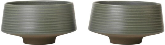 Broste Copenhagen Miko skål Ø14 cm 2 pk Dark green Broste Copenhagen Miko skål Ø14 cm 2 pk Dark green