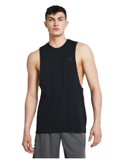 Under Armour Ua Left Chest Cut Off Tank - Black - S Under Armour Ua Left Chest Cut Off Tank - Black - S