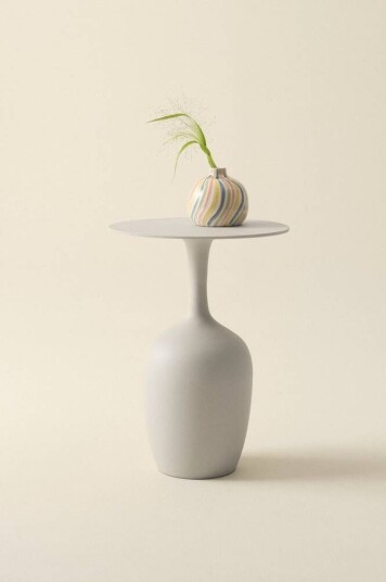 Fioro sidebord Ø 41 cm Greige